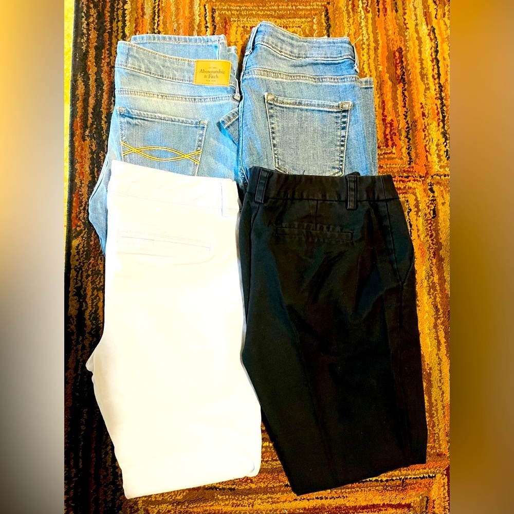 Lot Of 4 abercrombie fitch jeans 2S W26 L31 Pants/breeches 2R 2 P Forever 21 -26